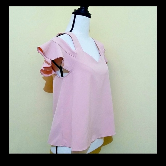 Forever 21 Cold Shoulder Flared Top Size S - Picture 6 of 11